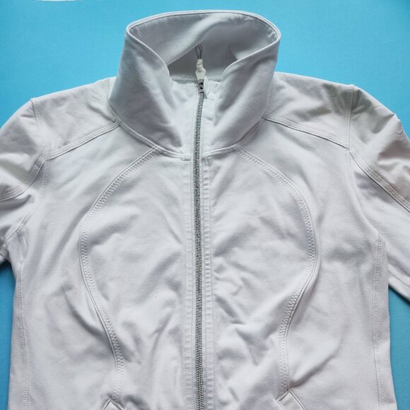 Lululemon light jacket active wear women's size 8 white and off white full zip - Picture 4 of 13
